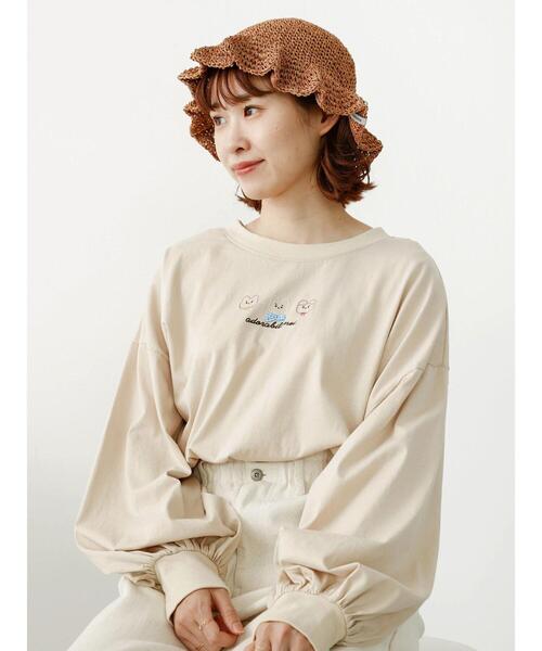 SLURR（スラ―）の「おこめ刺繍プルオーバー（Tシャツ/カットソー・レディース・オフホワイト/ベージュ・FREE）」の13枚目の写真