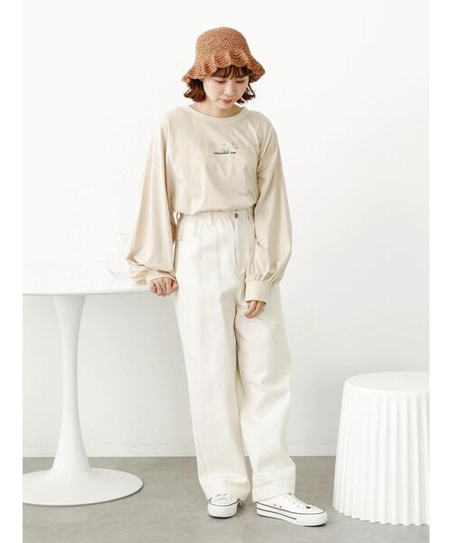 SLURR（スラ―）の「おこめ刺繍プルオーバー（Tシャツ/カットソー・レディース・オフホワイト/ベージュ・FREE）」の14枚目の写真