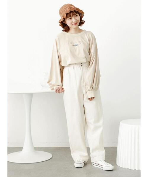 SLURR（スラ―）の「おこめ刺繍プルオーバー（Tシャツ/カットソー・レディース・オフホワイト/ベージュ・FREE）」の15枚目の写真