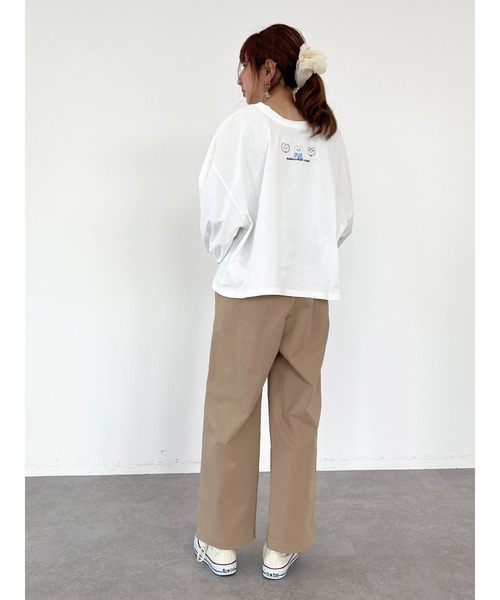 SLURR（スラ―）の「おこめ刺繍プルオーバー（Tシャツ/カットソー・レディース・オフホワイト/ベージュ・FREE）」の9枚目の写真