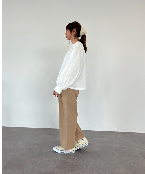 SLURR（スラ―）の「おこめ刺繍プルオーバー（Tシャツ/カットソー・レディース・オフホワイト/ベージュ・FREE）」の11枚目の写真