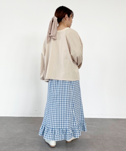 SLURR（スラ―）の「おこめ刺繍プルオーバー（Tシャツ/カットソー・レディース・オフホワイト/ベージュ・FREE）」の5枚目の写真