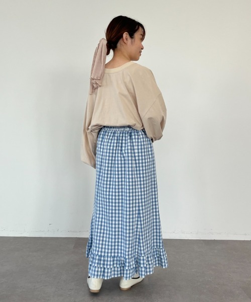 SLURR（スラ―）の「おこめ刺繍プルオーバー（Tシャツ/カットソー・レディース・オフホワイト/ベージュ・FREE）」の7枚目の写真