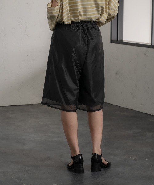 Ezick（エジック）の「シアーレイヤードハーフパンツ（その他パンツ・レディース・ブラック・FREE）」の3枚目の写真