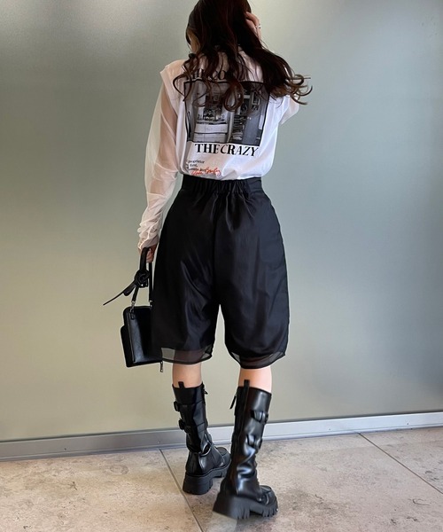 Ezick（エジック）の「シアーレイヤードハーフパンツ（その他パンツ・レディース・ブラック・FREE）」の21枚目の写真