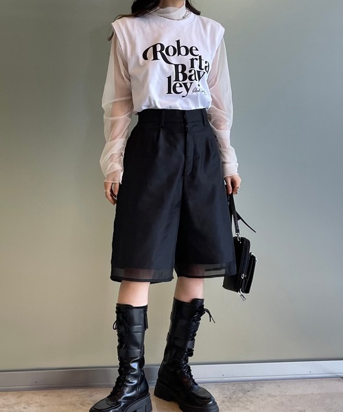 Ezick（エジック）の「シアーレイヤードハーフパンツ（その他パンツ