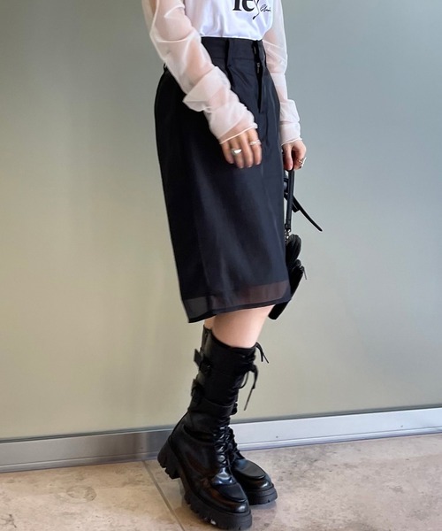 Ezick（エジック）の「シアーレイヤードハーフパンツ（その他パンツ・レディース・ブラック・FREE）」の16枚目の写真