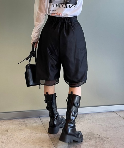 Ezick（エジック）の「シアーレイヤードハーフパンツ（その他パンツ・レディース・ブラック・FREE）」の17枚目の写真