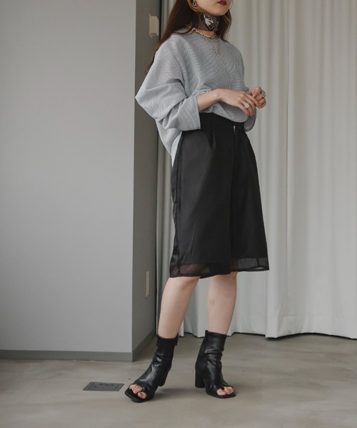 Ezick（エジック）の「シアーレイヤードハーフパンツ（その他パンツ・レディース・ブラック・FREE）」の8枚目の写真