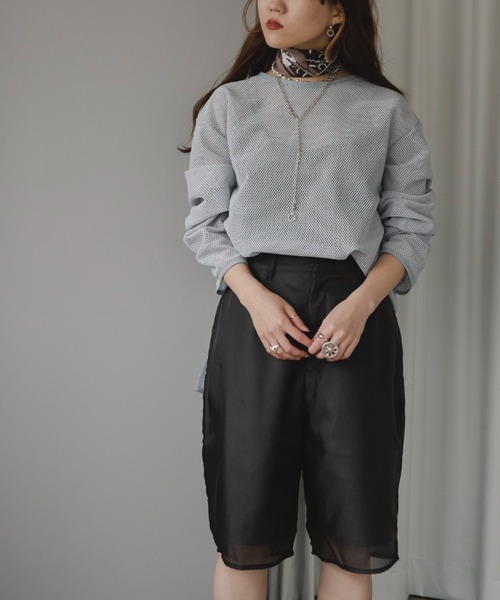 Ezick（エジック）の「シアーレイヤードハーフパンツ（その他パンツ・レディース・ブラック・FREE）」の9枚目の写真