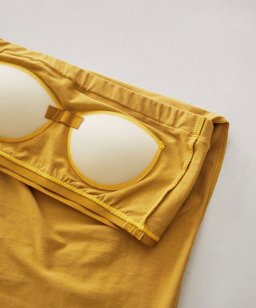 SALON adam et rope'（サロン アダム エ ロペ）の「【TRUE COTTON】カップ付きチューブトップ/ベアトップ（チューブトップ・レディース・ホワイト/ブラック/ベージュ・FREE）」の16枚目の写真