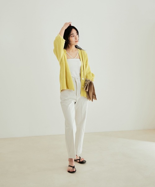 SALON adam et rope'（サロン アダム エ ロペ）の「【TRUE COTTON】カップ付きチューブトップ/ベアトップ（チューブトップ・レディース・ホワイト/ブラック/ベージュ・FREE）」の5枚目の写真