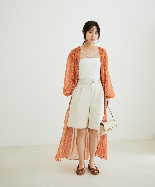 SALON adam et rope'（サロン アダム エ ロペ）の「【TRUE COTTON】カップ付きチューブトップ/ベアトップ（チューブトップ・レディース・ホワイト/ブラック/ベージュ・FREE）」の6枚目の写真