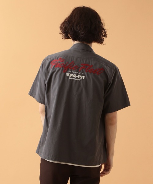 AVIREX(アヴィレックス)の「パシフィック フリート ワークシャツ / PACIFIC FLEET WORK SHIRT / アヴィレックス / AVIREX(シャツ/ブラウス・メンズ・ネイビー/コーラルピンク/チャコールグレー/ベージュ・X-LARGE/XX-LARGE/MEDIUM/LARGE)」の11枚目の写真