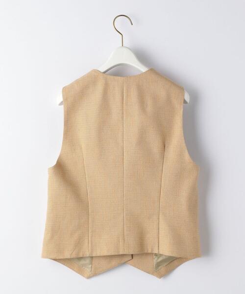 EMMEL REFINES（エメルリファインズ）の「＜EMMEL REFINES（エメル リファインズ）＞EM カラーツイード ベスト（その他アウター・レディース・ケリー/シャーベット・FREE）」の3枚目の写真