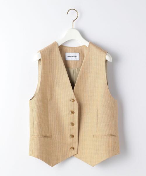 EMMEL REFINES（エメルリファインズ）の「＜EMMEL REFINES（エメル リファインズ）＞EM カラーツイード ベスト（その他アウター・レディース・ケリー/シャーベット・FREE）」の13枚目の写真
