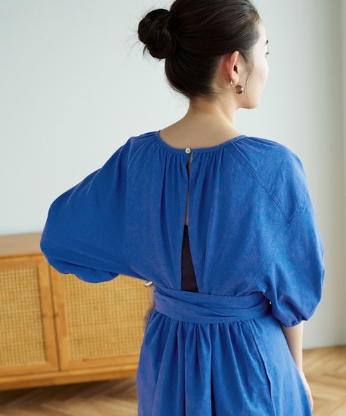 titivate（ティティベイト）の「ﾊﾞｯｸｼｬﾝﾊﾟﾌｽﾘｰﾌﾞﾜﾝﾋﾟｰｽ（ワンピース・レディース・ピンク/ブルー/グリーン・S/M）」の9枚目の写真