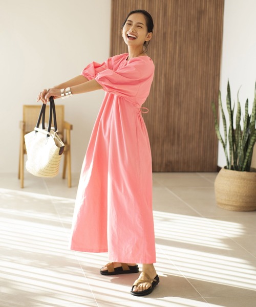 titivate（ティティベイト）の「ﾊﾞｯｸｼｬﾝﾊﾟﾌｽﾘｰﾌﾞﾜﾝﾋﾟｰｽ（ワンピース・レディース・ピンク/ブルー/グリーン・S/M）」の11枚目の写真