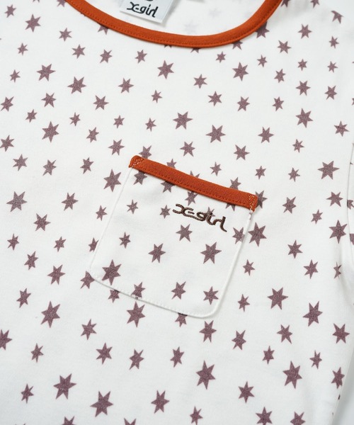 X-girl(エックスガール)の「HEXAGRAM S/S BABY DRESS(ワンピース・レディース・チャコール/ホワイト・S/M)」の9枚目の写真