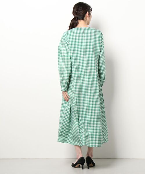 RODEO CROWNS WIDE BOWL(ロデオクラウンズワイドボウル)の「ギンガムチェックオーバーワンピース(ワンピース・レディース・ブラック系その他/グリーン系その他・FREE)」の3枚目の写真