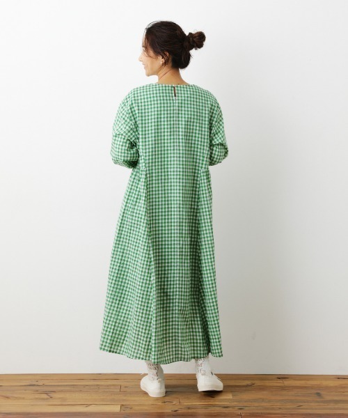 RODEO CROWNS WIDE BOWL(ロデオクラウンズワイドボウル)の「ギンガムチェックオーバーワンピース(ワンピース・レディース・ブラック系その他/グリーン系その他・FREE)」の10枚目の写真
