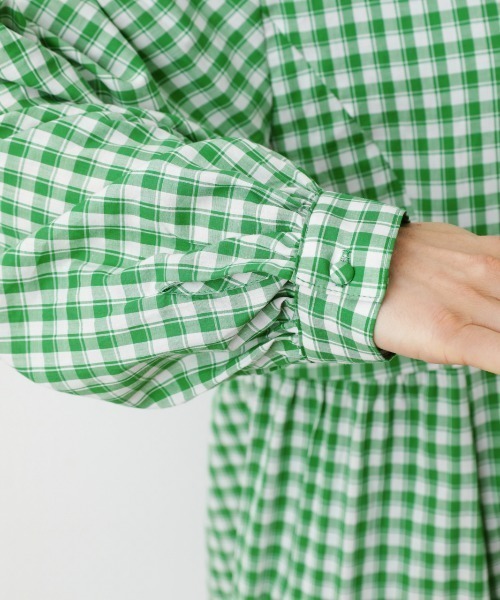 RODEO CROWNS WIDE BOWL(ロデオクラウンズワイドボウル)の「ギンガムチェックオーバーワンピース(ワンピース・レディース・ブラック系その他/グリーン系その他・FREE)」の9枚目の写真