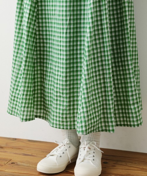 RODEO CROWNS WIDE BOWL(ロデオクラウンズワイドボウル)の「ギンガムチェックオーバーワンピース(ワンピース・レディース・ブラック系その他/グリーン系その他・FREE)」の14枚目の写真