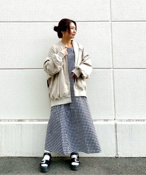 RODEO CROWNS WIDE BOWL(ロデオクラウンズワイドボウル)の「ギンガムチェックオーバーワンピース(ワンピース・レディース・ブラック系その他/グリーン系その他・FREE)」の22枚目の写真