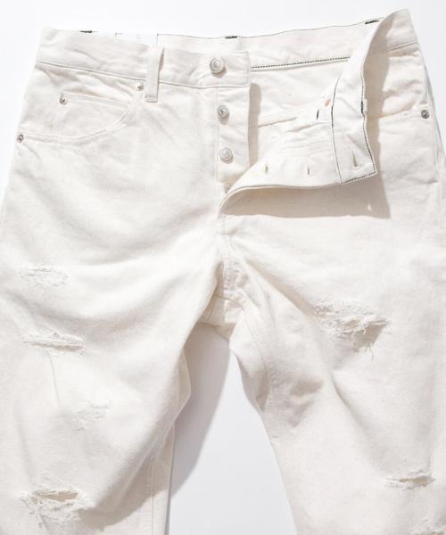 BEAUTY&YOUTH UNITED ARROWS(ビューティーアンドユースユナイテッドアローズ)の「BY ∴ ホワイト ダメージデニムパンツ(lksm) ◆(デニムパンツ・メンズ・ホワイト・28inch/32inch/30inch/34inch)」の6枚目の写真