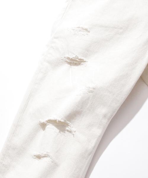 BEAUTY&YOUTH UNITED ARROWS(ビューティーアンドユースユナイテッドアローズ)の「BY ∴ ホワイト ダメージデニムパンツ(lksm) ◆(デニムパンツ・メンズ・ホワイト・28inch/32inch/30inch/34inch)」の2枚目の写真
