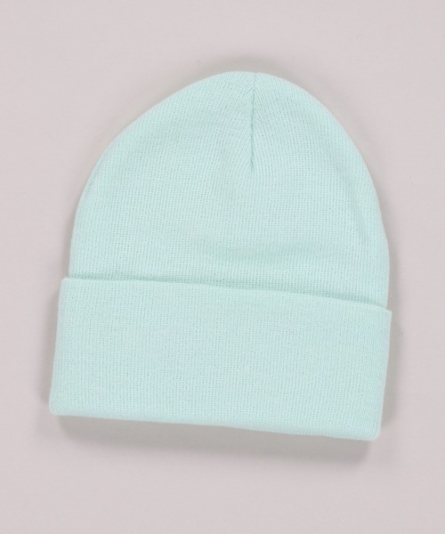 SPINNS(スピンズ)の「カラーニットキャップ(ニットキャップ/ビーニー・レディース・ブラック/ベージュ/パープル/ネイビー/グレー/サックスブルー/オレンジ/ブルー/アイボリー/ミント・ONESIZE)」の5枚目の写真