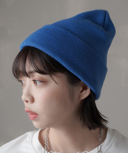 SPINNS(スピンズ)の「カラーニットキャップ(ニットキャップ/ビーニー・レディース・ブラック/ベージュ/パープル/ネイビー/グレー/サックスブルー/オレンジ/ブルー/アイボリー/ミント・ONESIZE)」の16枚目の写真