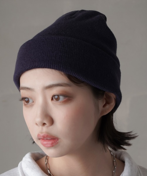 SPINNS(スピンズ)の「カラーニットキャップ(ニットキャップ/ビーニー・レディース・ブラック/ベージュ/パープル/ネイビー/グレー/サックスブルー/オレンジ/ブルー/アイボリー/ミント・ONESIZE)」の18枚目の写真