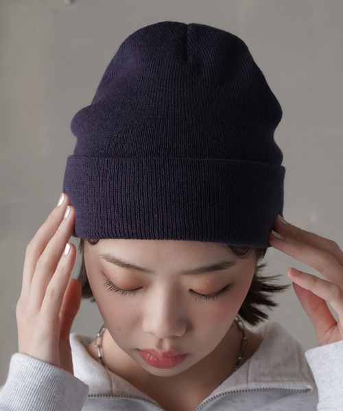 SPINNS(スピンズ)の「カラーニットキャップ(ニットキャップ/ビーニー・レディース・ブラック/ベージュ/パープル/ネイビー/グレー/サックスブルー/オレンジ/ブルー/アイボリー/ミント・ONESIZE)」の17枚目の写真