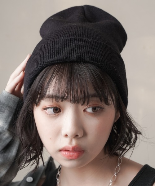 SPINNS(スピンズ)の「カラーニットキャップ(ニットキャップ/ビーニー・レディース・ブラック/ベージュ/パープル/ネイビー/グレー/サックスブルー/オレンジ/ブルー/アイボリー/ミント・ONESIZE)」の21枚目の写真