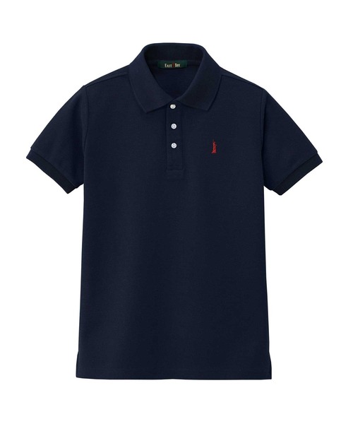 EASTBOY(イーストボーイ)の「【ポロシャツ】 制服 高校生 中学生 スクール 半袖 夏用 JK(ポロシャツ・キッズ・ネイビー/ホワイト系1/ホワイト×ネイビー・11号/9号/13号)」の3枚目の写真