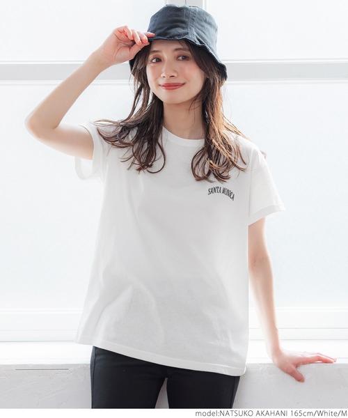 coca(coca)(コカ)の「ワンポイント刺繍(Tシャツ/カットソー・レディース・ホワイト・M/L)」の9枚目の写真