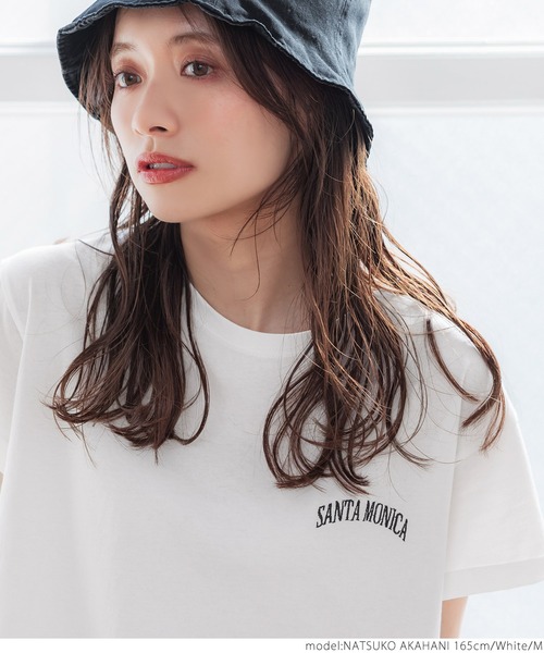 coca(coca)(コカ)の「ワンポイント刺繍(Tシャツ/カットソー・レディース・ホワイト・M/L)」の7枚目の写真