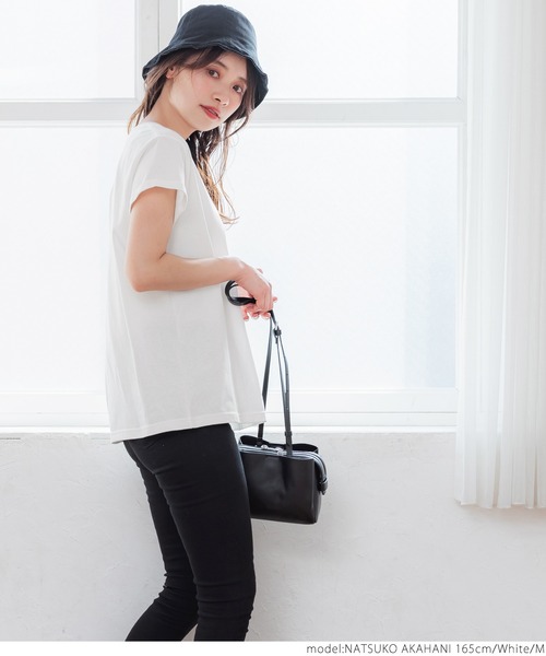 coca(coca)(コカ)の「ワンポイント刺繍(Tシャツ/カットソー・レディース・ホワイト・M/L)」の4枚目の写真