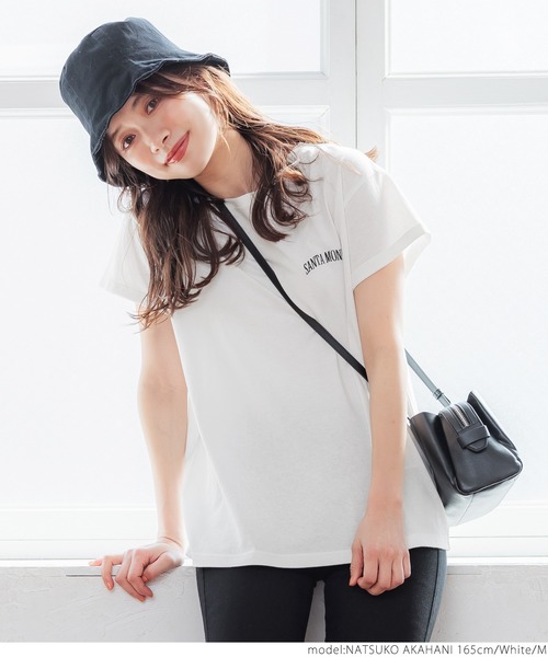 coca(coca)(コカ)の「ワンポイント刺繍(Tシャツ/カットソー・レディース・ホワイト・M/L)」の3枚目の写真