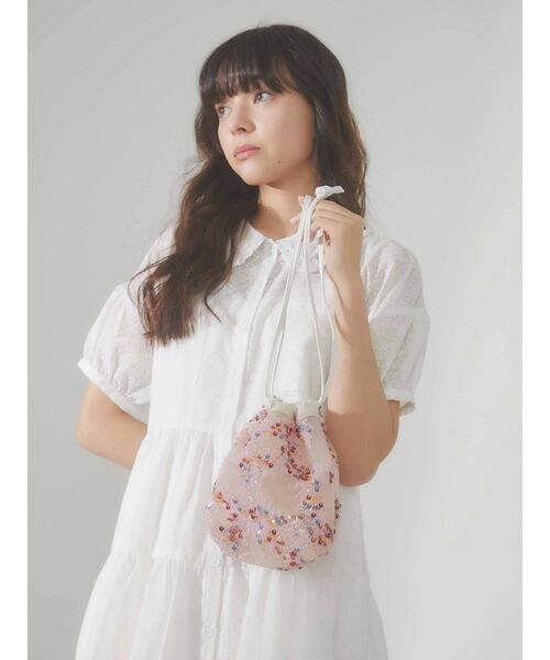 merry jenny（メリージェニー）の「mistスパンコールシアーポシェット（ハンドバッグ・レディース・ピンク/ブルー・FREE）」の4枚目の写真