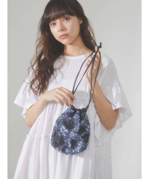 merry jenny（メリージェニー）の「mistスパンコールシアーポシェット（ハンドバッグ・レディース・ピンク/ブルー・FREE）」の3枚目の写真