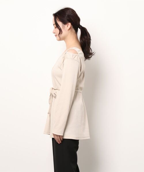 JUMELLE（ジュメロ）の「レイヤードカットソー（Tシャツ/カットソー・レディース・ベージュ/ブラウン/グレイッシュベージュ・FREE）」の5枚目の写真