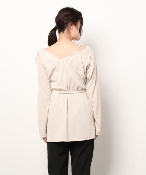 JUMELLE（ジュメロ）の「レイヤードカットソー（Tシャツ/カットソー・レディース・ベージュ/ブラウン/グレイッシュベージュ・FREE）」の4枚目の写真