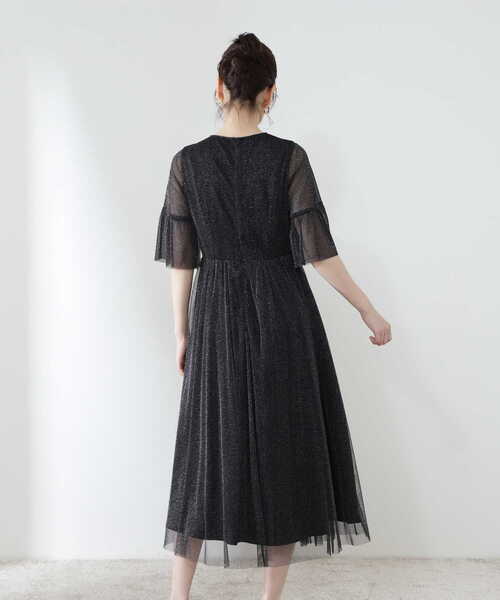 N.（N. Natural Beauty Basic）（エヌエヌナチュラルビューティーベーシック）の「◆ラメチュールワンピース（ドレス・レディース・ブラック/グレー・MEDIUM）」の22枚目の写真