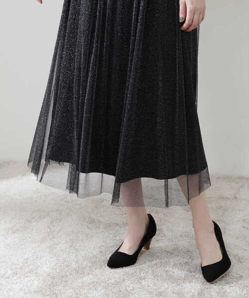 N.（N. Natural Beauty Basic）（エヌエヌナチュラルビューティーベーシック）の「◆ラメチュールワンピース（ドレス・レディース・ブラック/グレー・MEDIUM）」の20枚目の写真