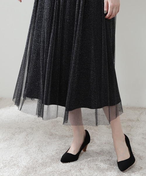 N.（N. Natural Beauty Basic）（エヌエヌナチュラルビューティーベーシック）の「◆ラメチュールワンピース（ドレス・レディース・ブラック/グレー・MEDIUM）」の11枚目の写真