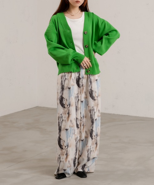 Ezick（エジック）の「ダンボールニットショートカーディガン（カーディガン/ボレロ・レディース・アイボリー/オレンジ/ブラック/グリーン・FREE）」の19枚目の写真