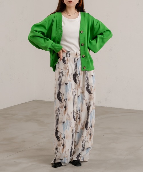 Ezick（エジック）の「ダンボールニットショートカーディガン（カーディガン/ボレロ・レディース・アイボリー/オレンジ/ブラック/グリーン・FREE）」の10枚目の写真