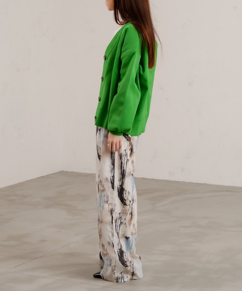 Ezick（エジック）の「ダンボールニットショートカーディガン（カーディガン/ボレロ・レディース・アイボリー/オレンジ/ブラック/グリーン・FREE）」の9枚目の写真